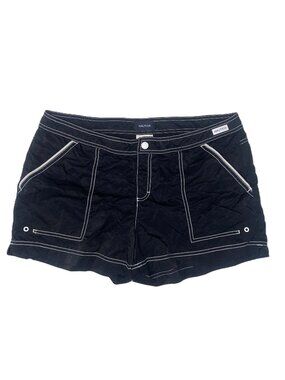 Nautica Shorts Black Womens Size L Y2K Low Rise Retro Beach Sporty Casual